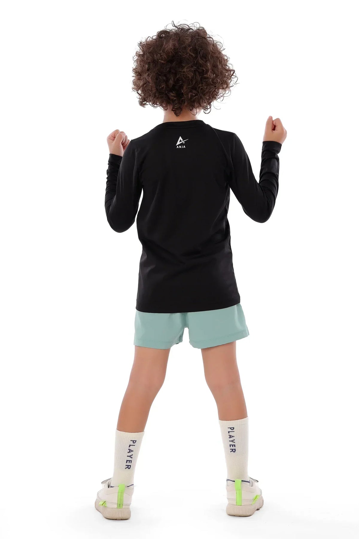 Boys Black Tennis Long Sleeve T-Shirt â€“ Sporty Top | ANJA Sportswear
