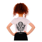 Girls White Squash Racket Graphic T-Shirt â€“ Sporty Athletic Top | ANJA Sportswear