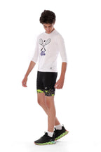 Boys White Squash Graphic T-Shirt Sporty Long Sleeve Top | ANJA Sportswear