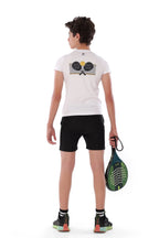 Boys White Padel Sport Club T-Shirt Sporty Athletic Top | ANJA Sportswear