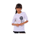 Girls White Padel Heartbeat Long Sleeve T-Shirt Sporty Graphic Top | ANJA Sportswear