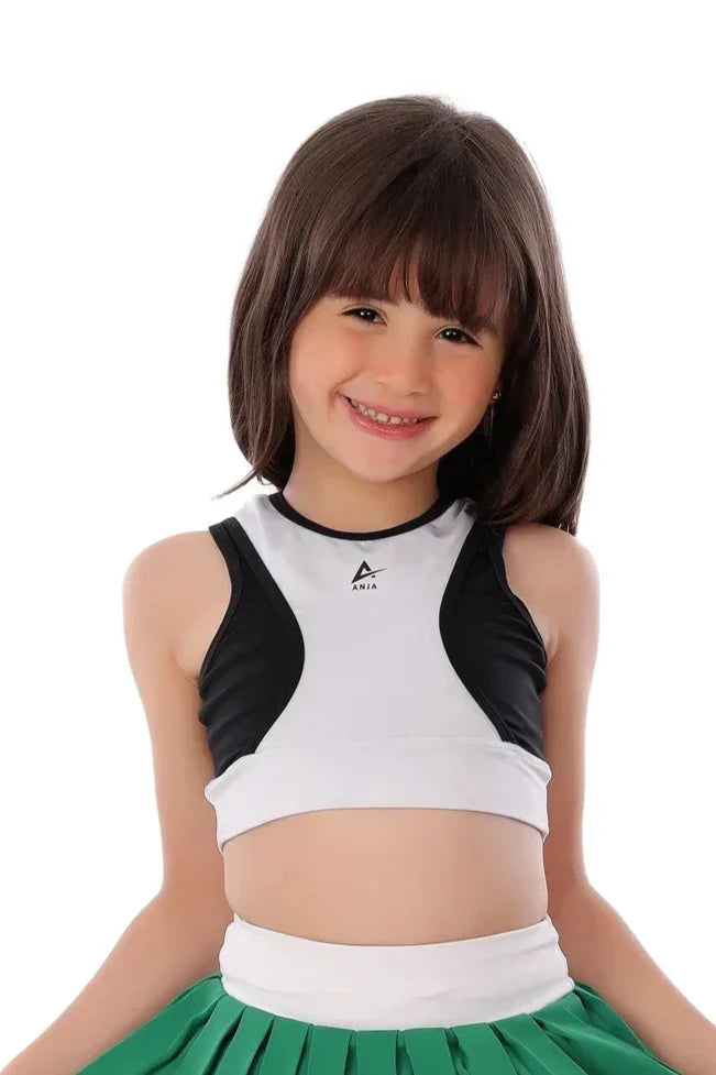 Girls Sporty  Crop Top Athletic Sleeveless Training Shirt | ANJA Sportswear
