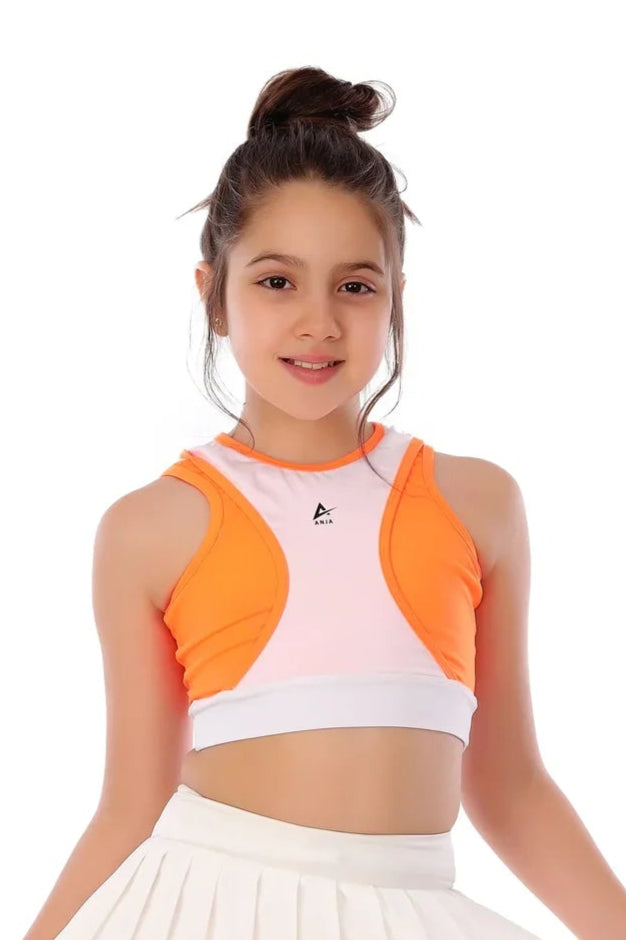 Girls Sporty  Crop Top – Athletic Sleeveless Training Shirt