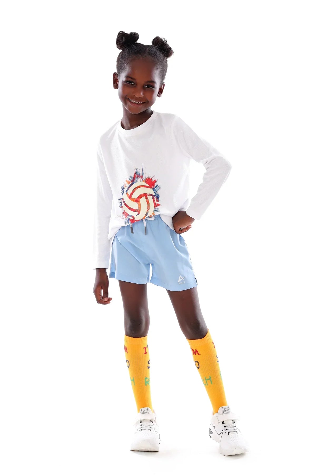 Girls Shorts Sporty Drawstring Performance Bottoms | ANJA Sportswear
