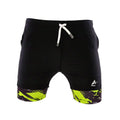 Girls Sporty Shorts with Neon Green pattern Kids Athletic Double-Layer Bottoms | ANJA Sportswear