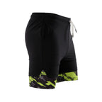 Girls Sporty Shorts with Neon Green pattern Kids Athletic Double-Layer Bottoms | ANJA Sportswear