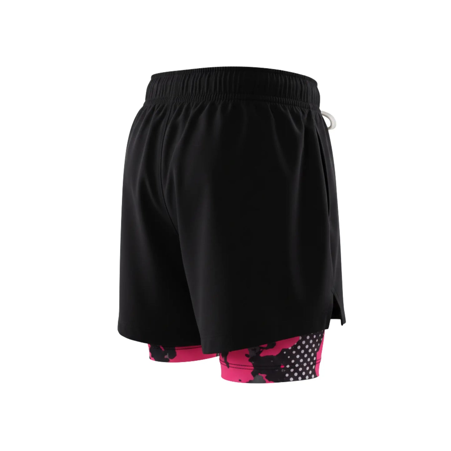 Girls Sporty Shorts with Neon Green pattern â€“ Kids Athletic Double-Layer Bottoms | ANJA Sportswear