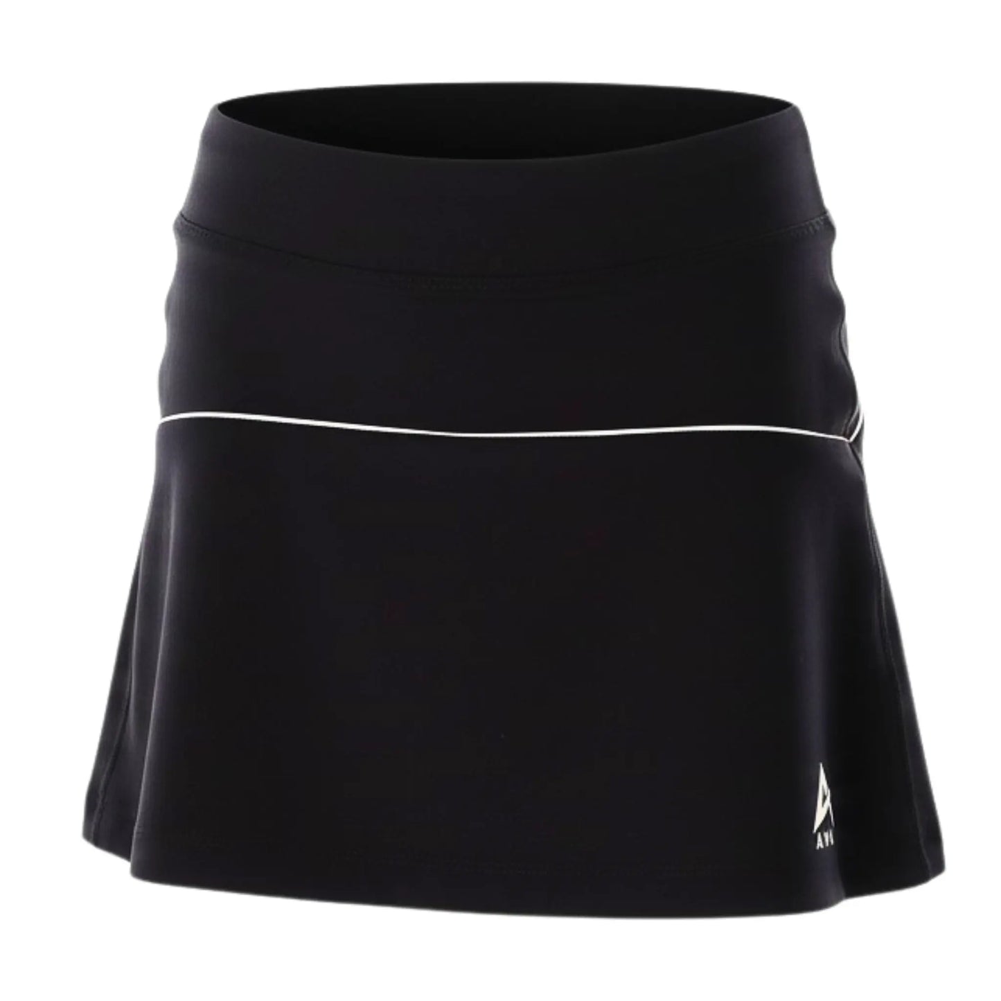 Black skirt with a white stripe on a white background