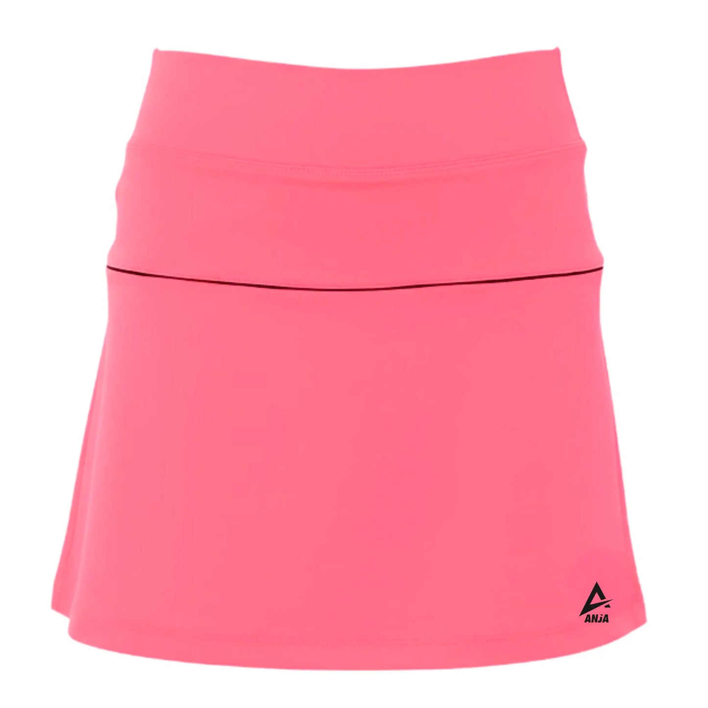 Pink skirt with a brand logo on a white background
