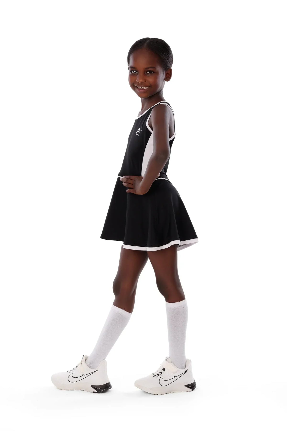 Girls Flared sport Dress â€“ Sporty Racerback Dress | ANJA Sportswear