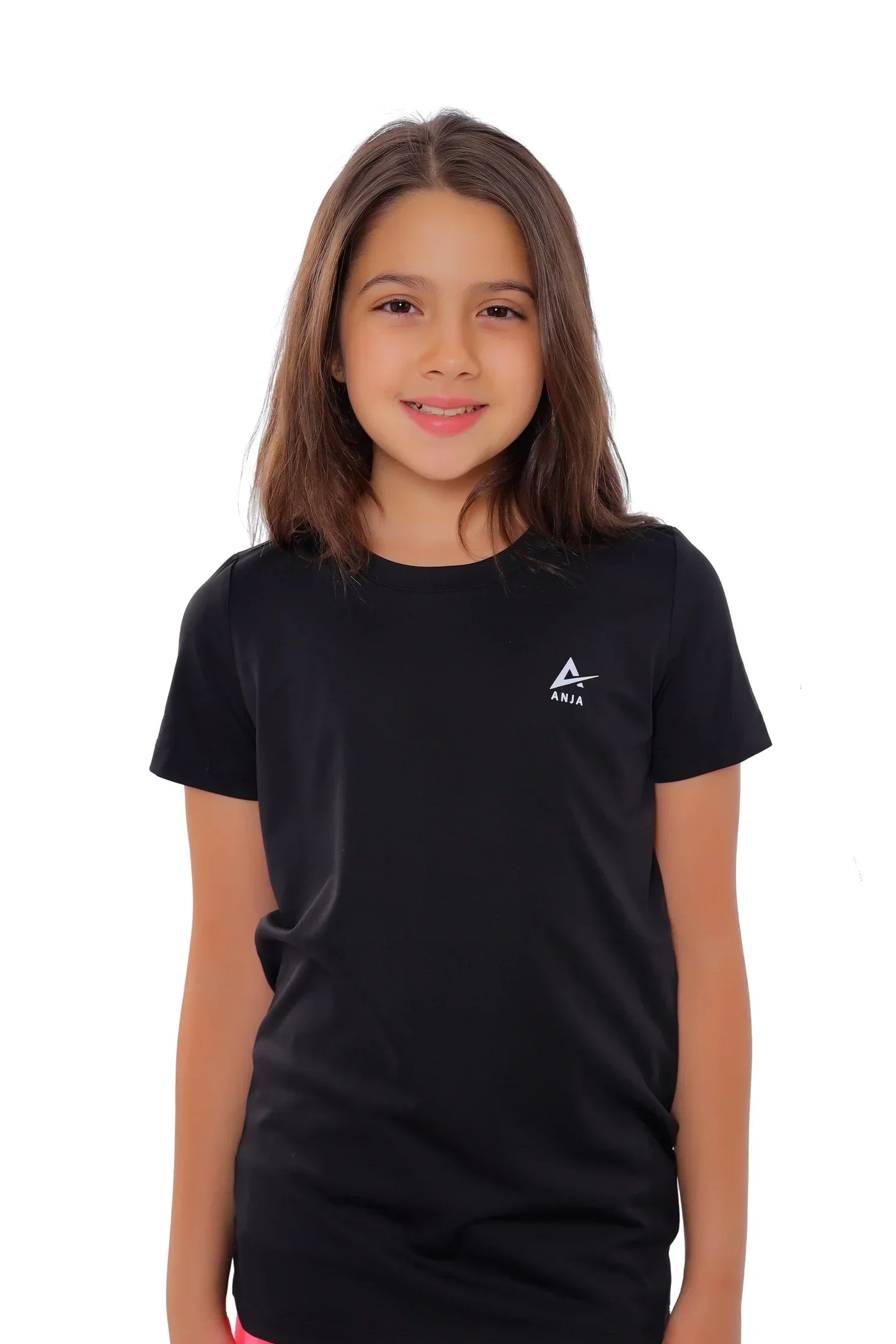 Girls Basic Sporty Kids T-Shirt â€“ Athletic Short Sleeve Top | ANJA Sportswear