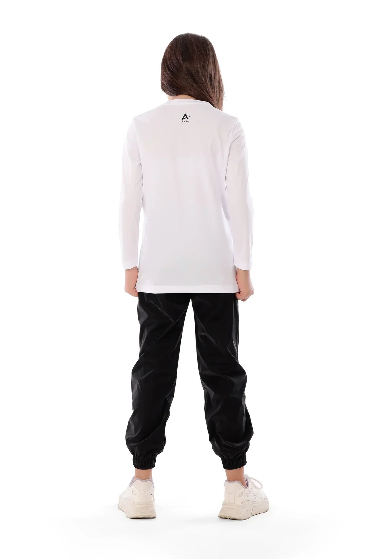 Basic Girls white long Sleeve Performance T-Shirt | ANJA Sportswear