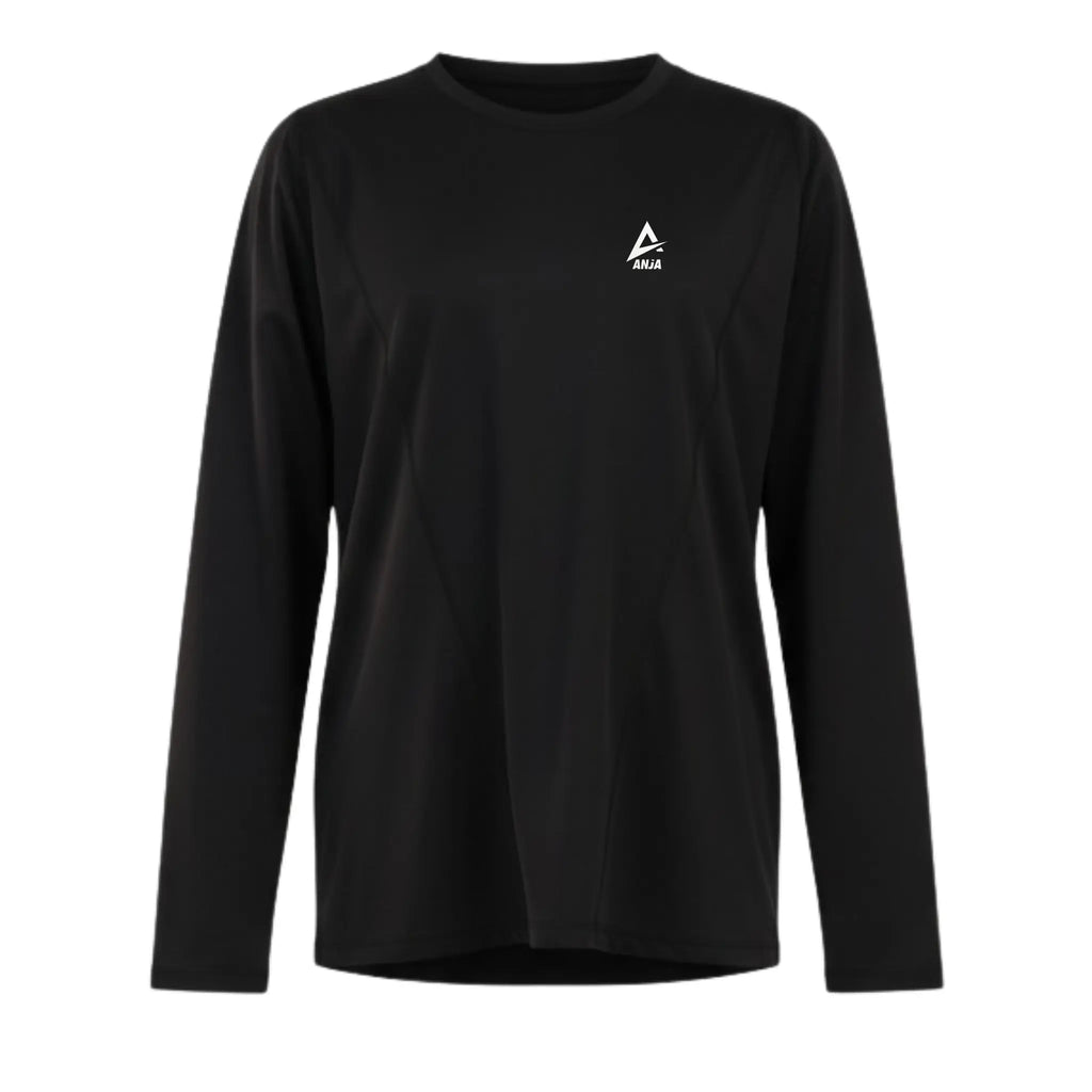 Basic Girls white long Sleeve Performance T-Shirt | ANJA Sportswear