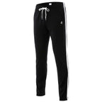 Boys Black Stripe Track Pants â€“ Sporty Side Stripe Joggers for kids | ANJA Sportswear