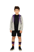 Boys Black Zip-Up Sweatshirt â€“ Sporty Contrast Trim Jacket | ANJA Sportswear