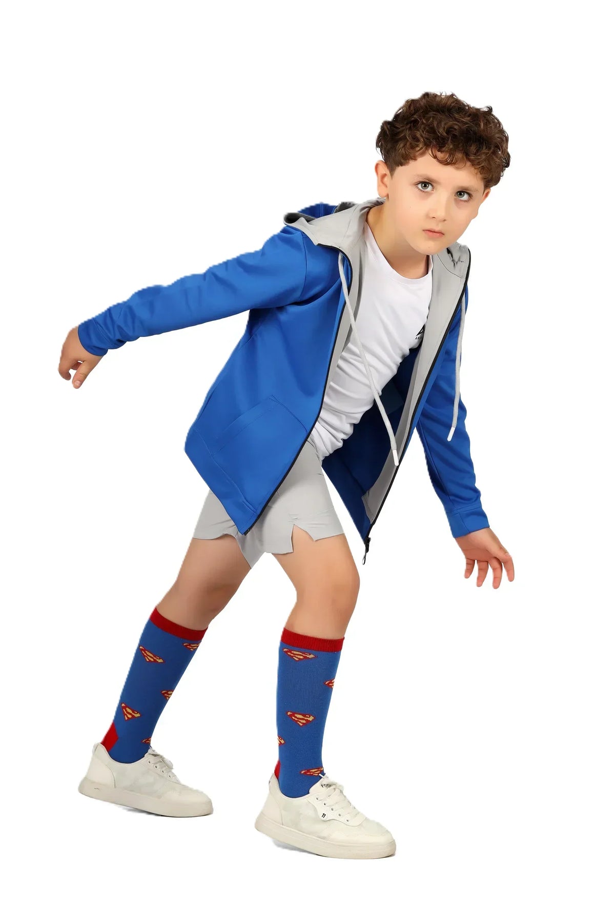 Boys Black Zip-Up Sweatshirt â€“ Sporty Contrast Trim Jacket | ANJA Sportswear