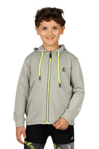 Boys Black Zip-Up Sweatshirt â€“ Sporty Contrast Trim Jacket | ANJA Sportswear