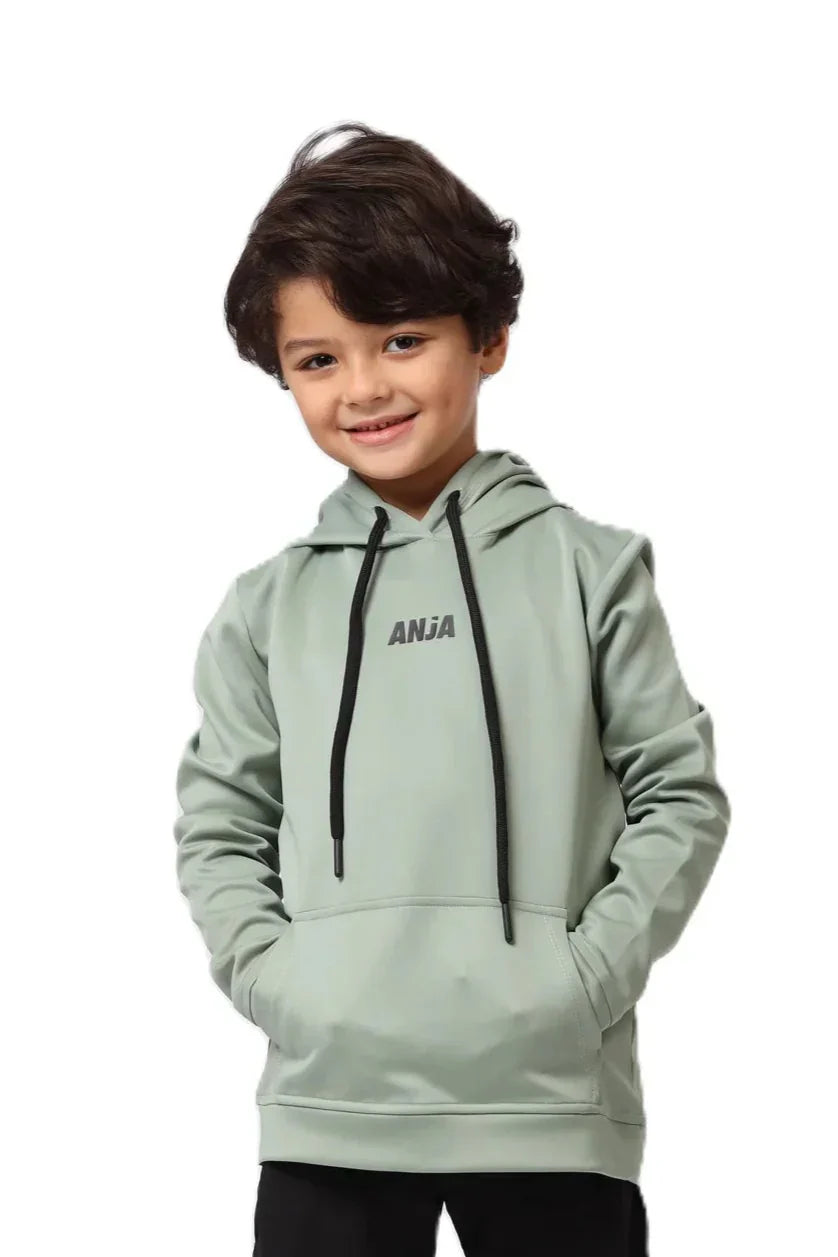 Boys Hoodie â€“ Sporty Pullover with Contrast Drawstrings | ANJA Sportswear