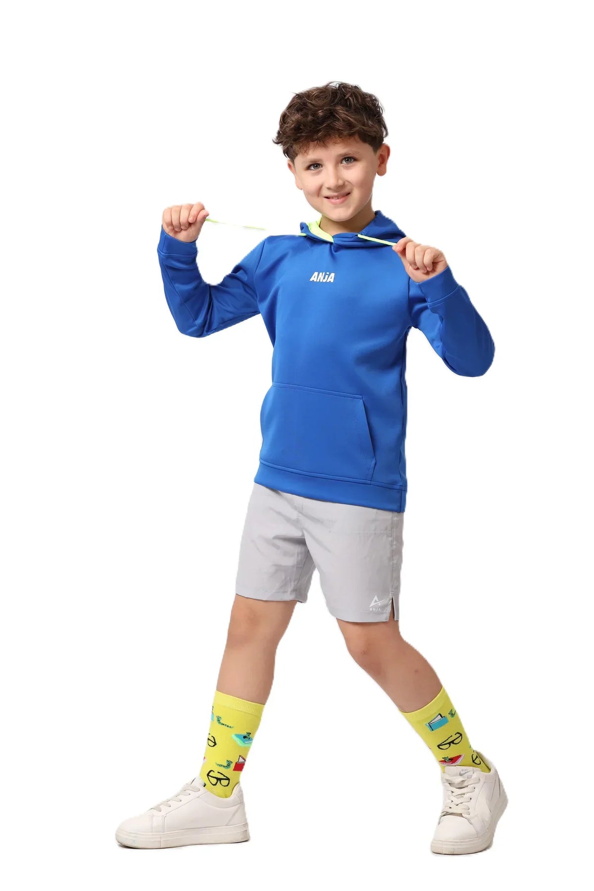 Boys Hoodie â€“ Sporty Pullover with Contrast Drawstrings | ANJA Sportswear