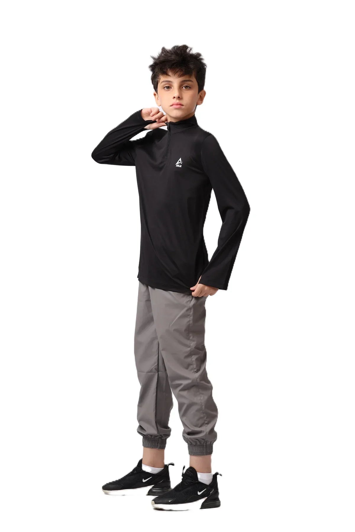 Boys Quarter-Zip Performance Top â€“ Sporty Long Sleeves | ANJA Sportswear