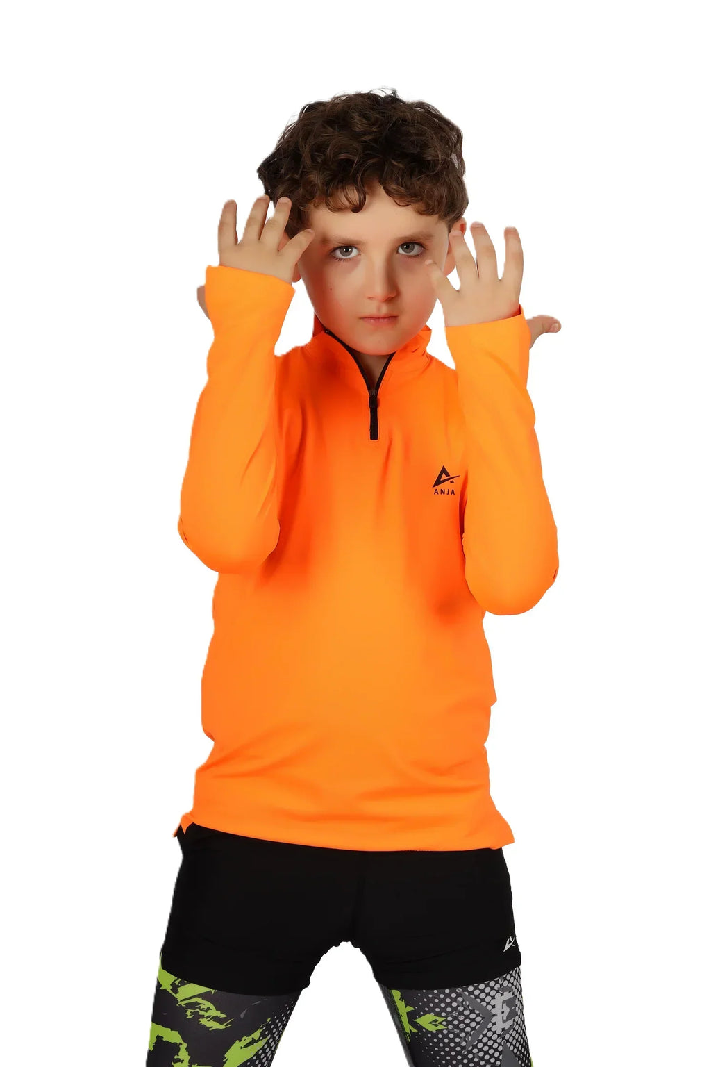 Boys Quarter-Zip Performance Top â€“ Sporty Long Sleeves | ANJA Sportswear