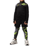 Girls Black & White Pattern T-Shirt â€“ Sporty Long Sleeve Top | ANJA Sportswear