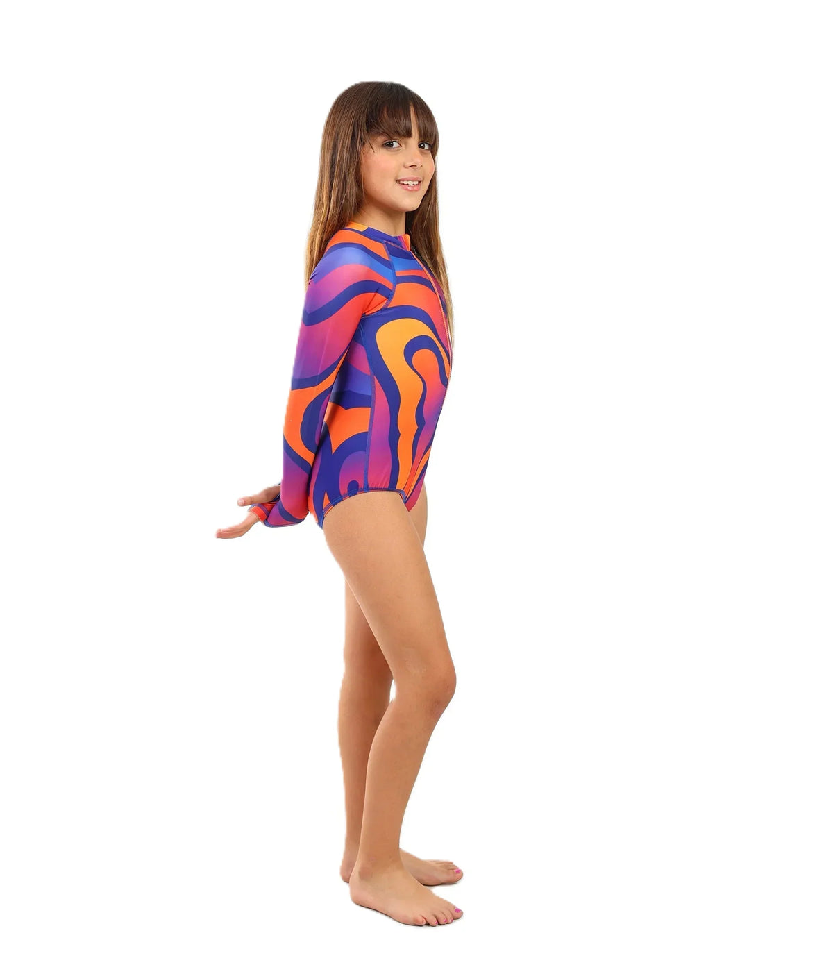 Girls long Sleeve One-Piece Swimsuit | ANJA Sportswear