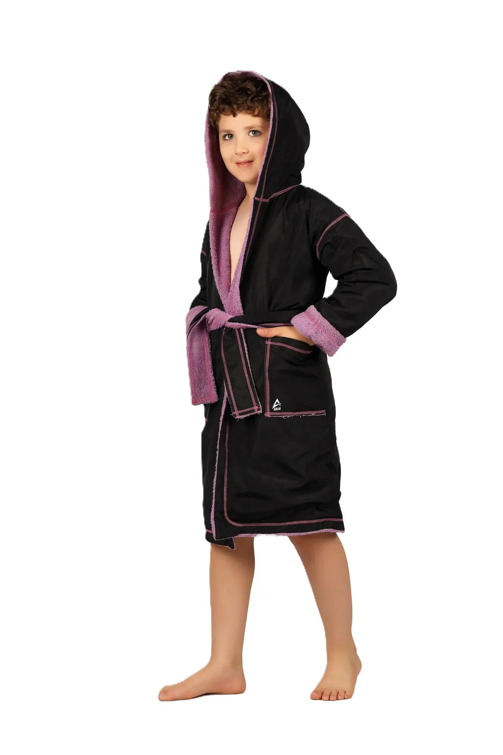 Boys Hooded Swim Robe â€“ Quick-Dry Changing Coat | ANJA Sportswear