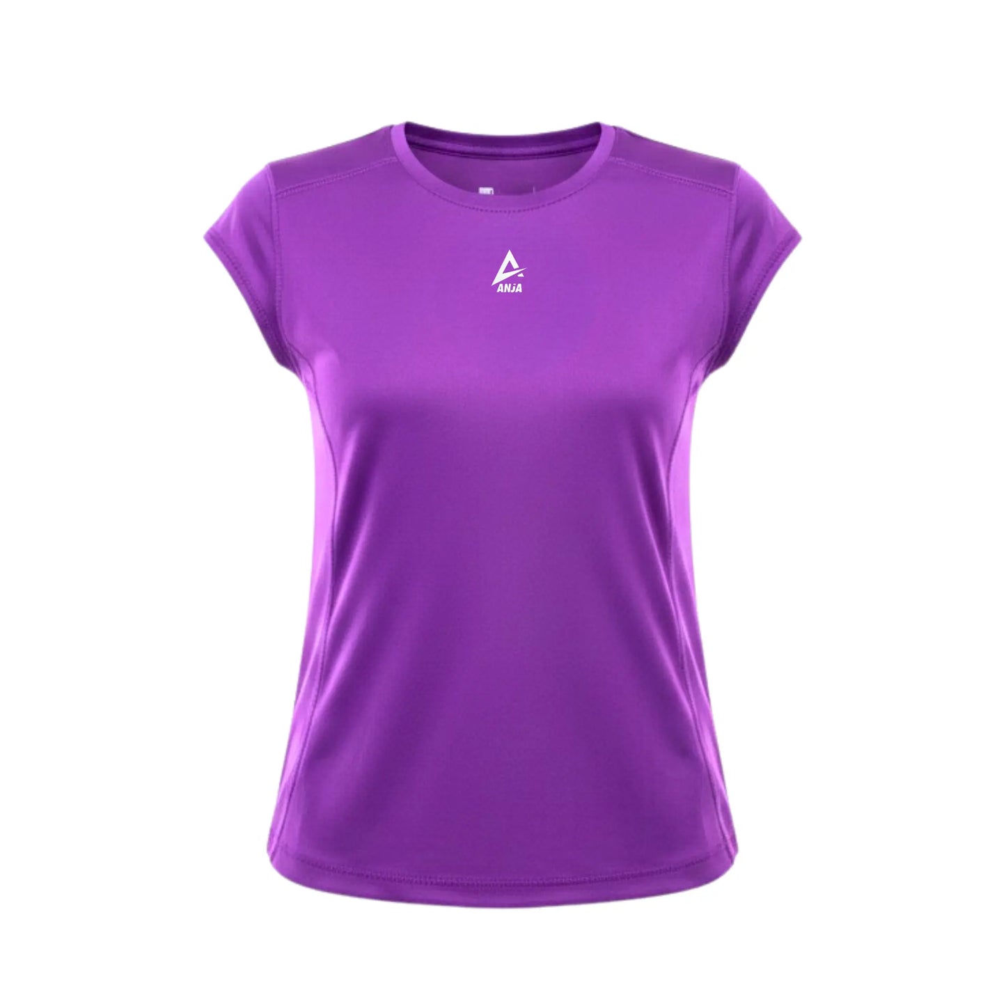Purple t-shirt with a logo on a white background