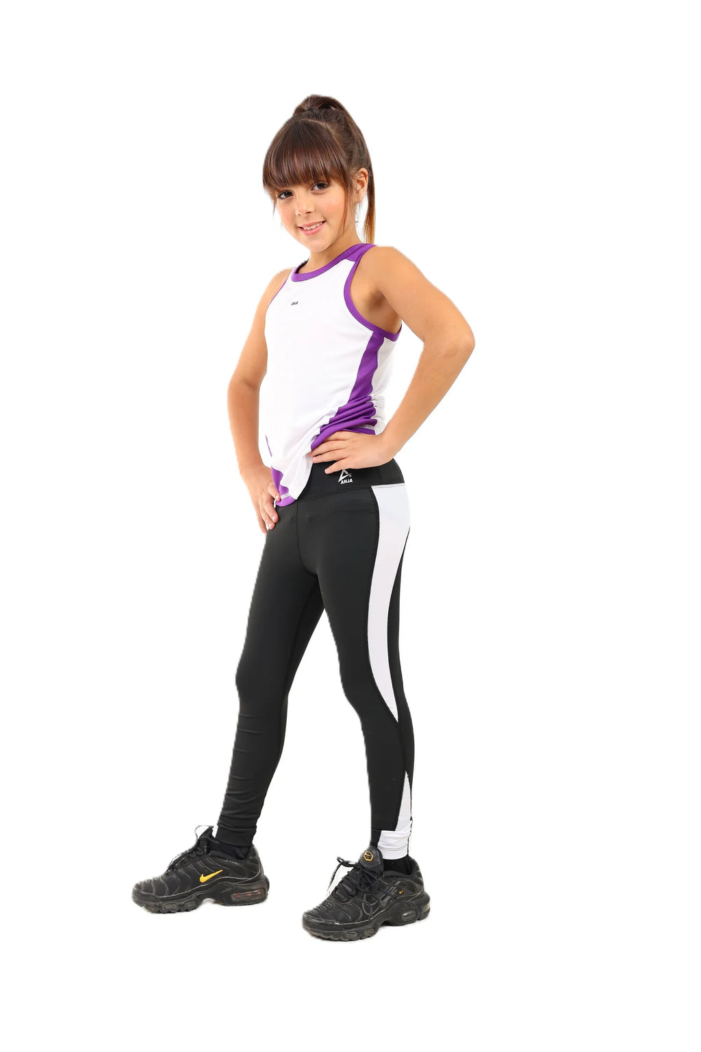 Girls Sleeveless Performance T-Shirt â€“ Two-Tone Top | ANJA Sportswear