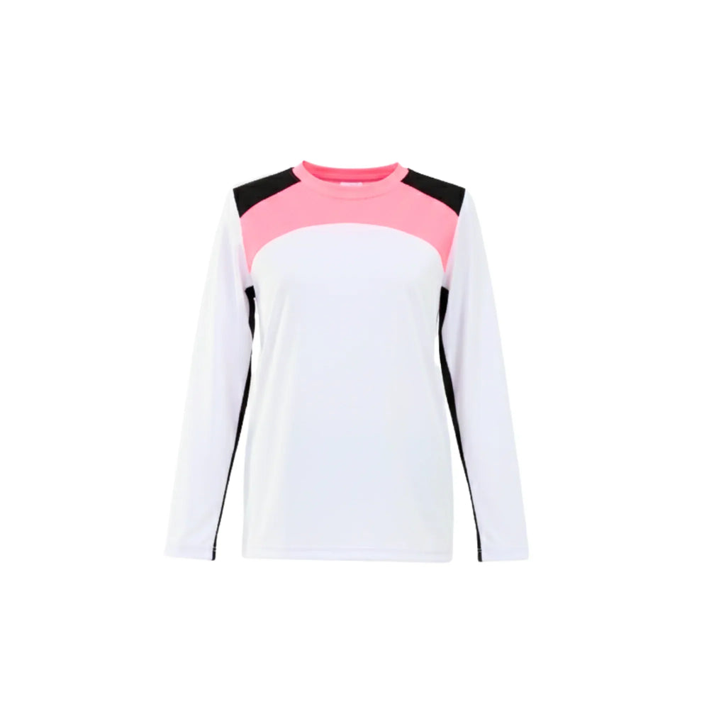 Girls Long Sleeve Sport T-Shirt â€“ white neon Accents | ANJA Sportswear