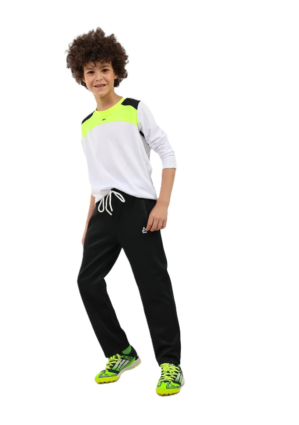 Boys Long Sleeve Performance T-Shirt â€“ with Neon Accents | ANJA Sportswear