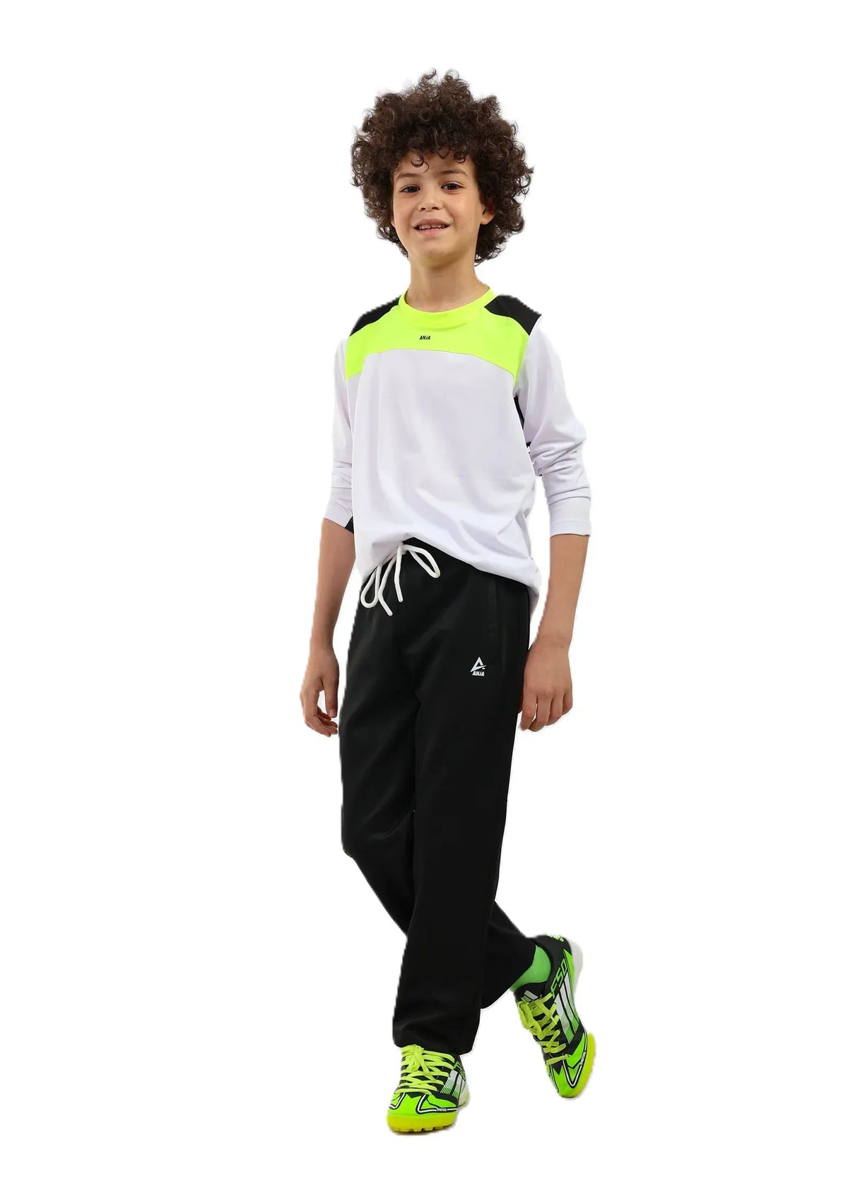 Boys Long Sleeve Performance T-Shirt â€“ with Neon Accents | ANJA Sportswear