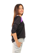 Girls Long Sleeve Sport T-Shirt â€“ white neon Accents | ANJA Sportswear