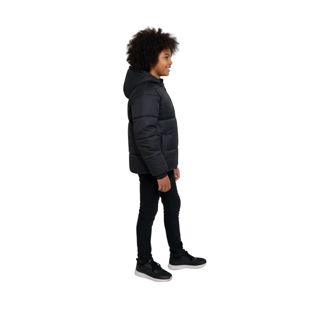 Boys Puffer Jacket â€“ Hooded Quilted Winter Coat with Front Zip | ANJA Sportswear