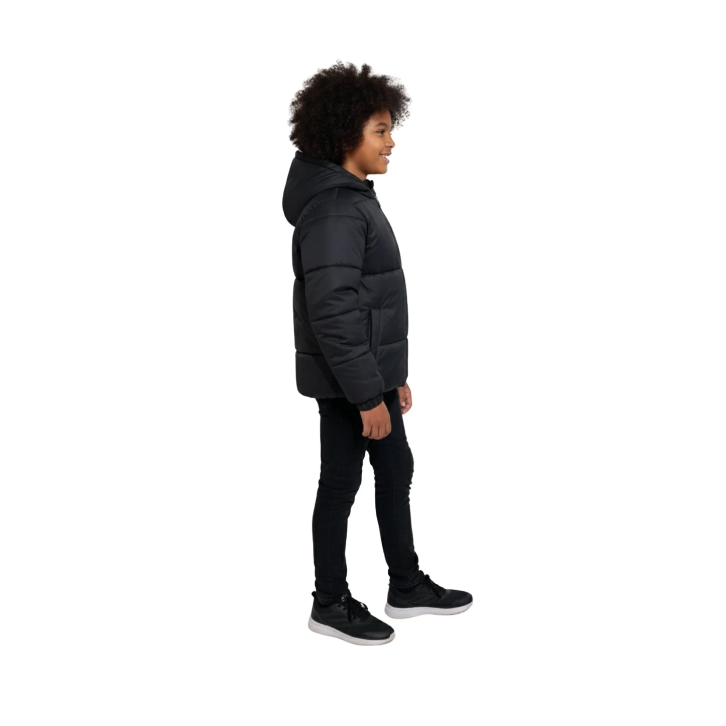 Boys Puffer Jacket – Hooded Quilted Winter Coat with Front Zip
