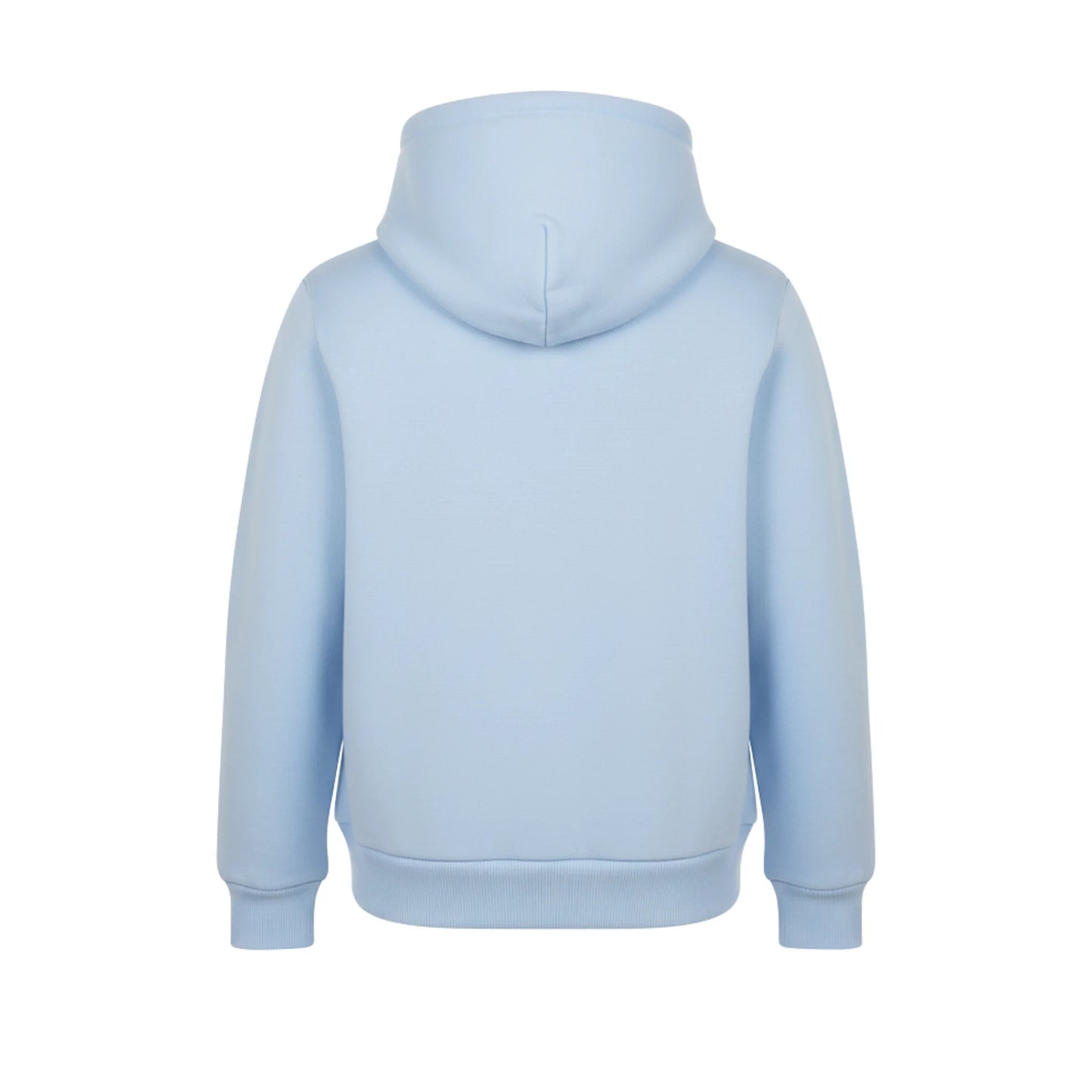 Light blue hoodie on a white background