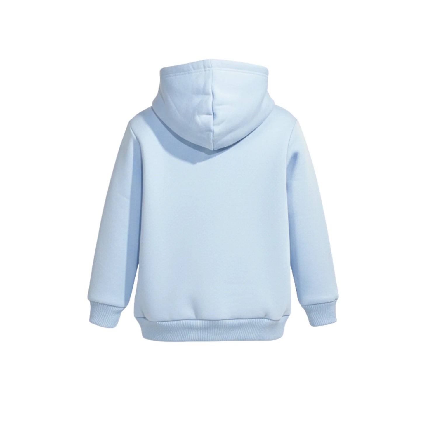 Light blue hoodie on a white background