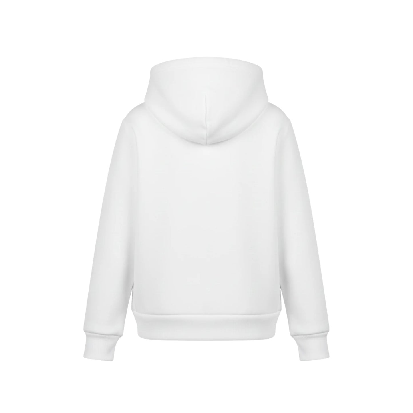 White hoodie on a white background