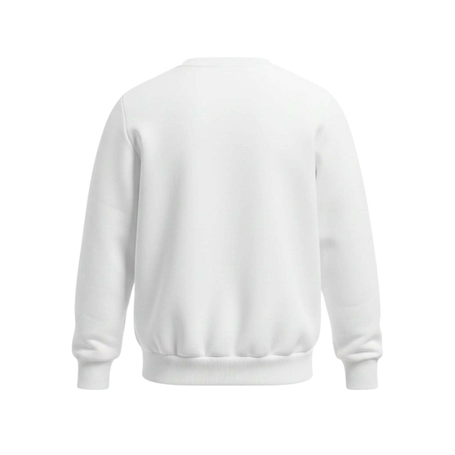 White sweatshirt on a white background