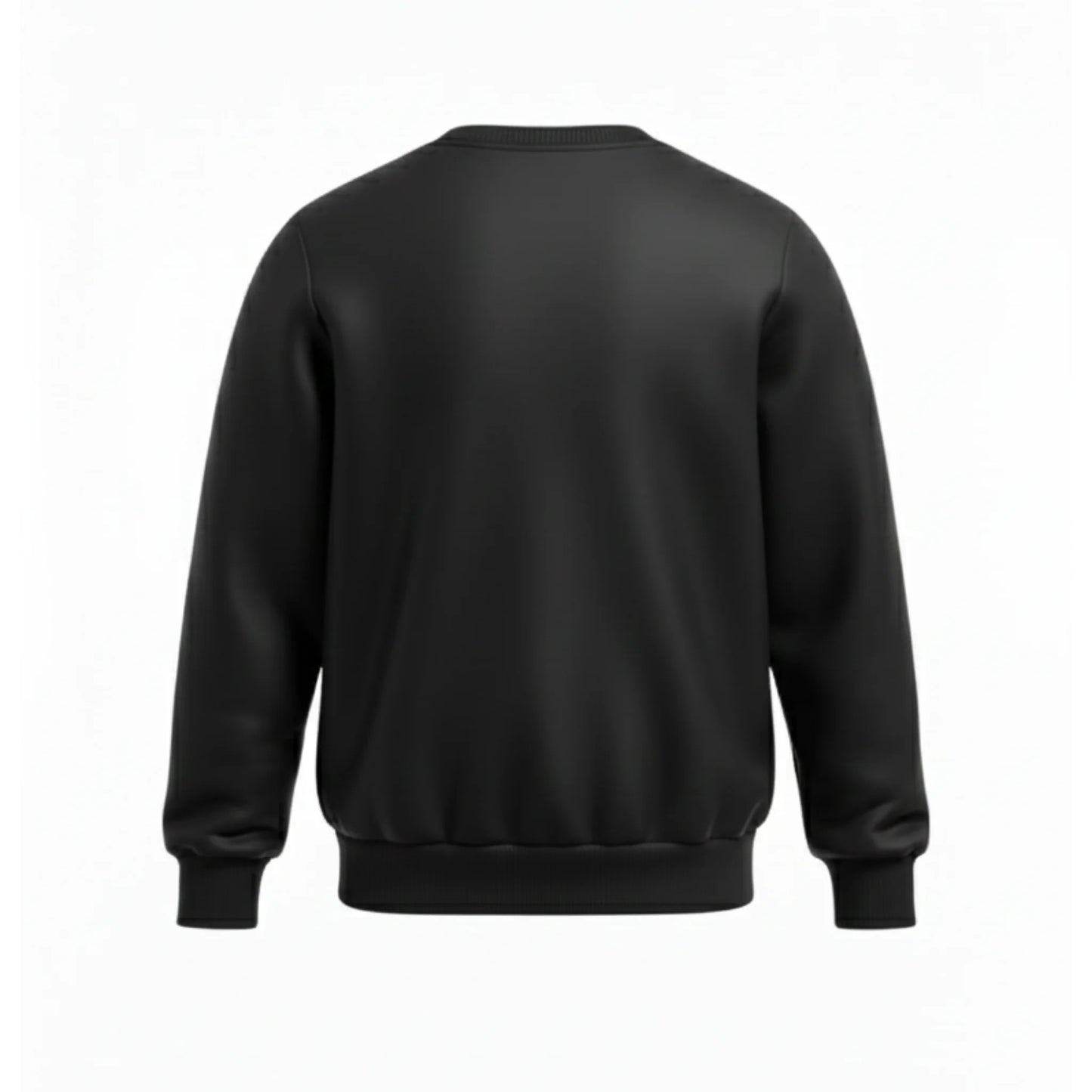 Black sweatshirt on a white background