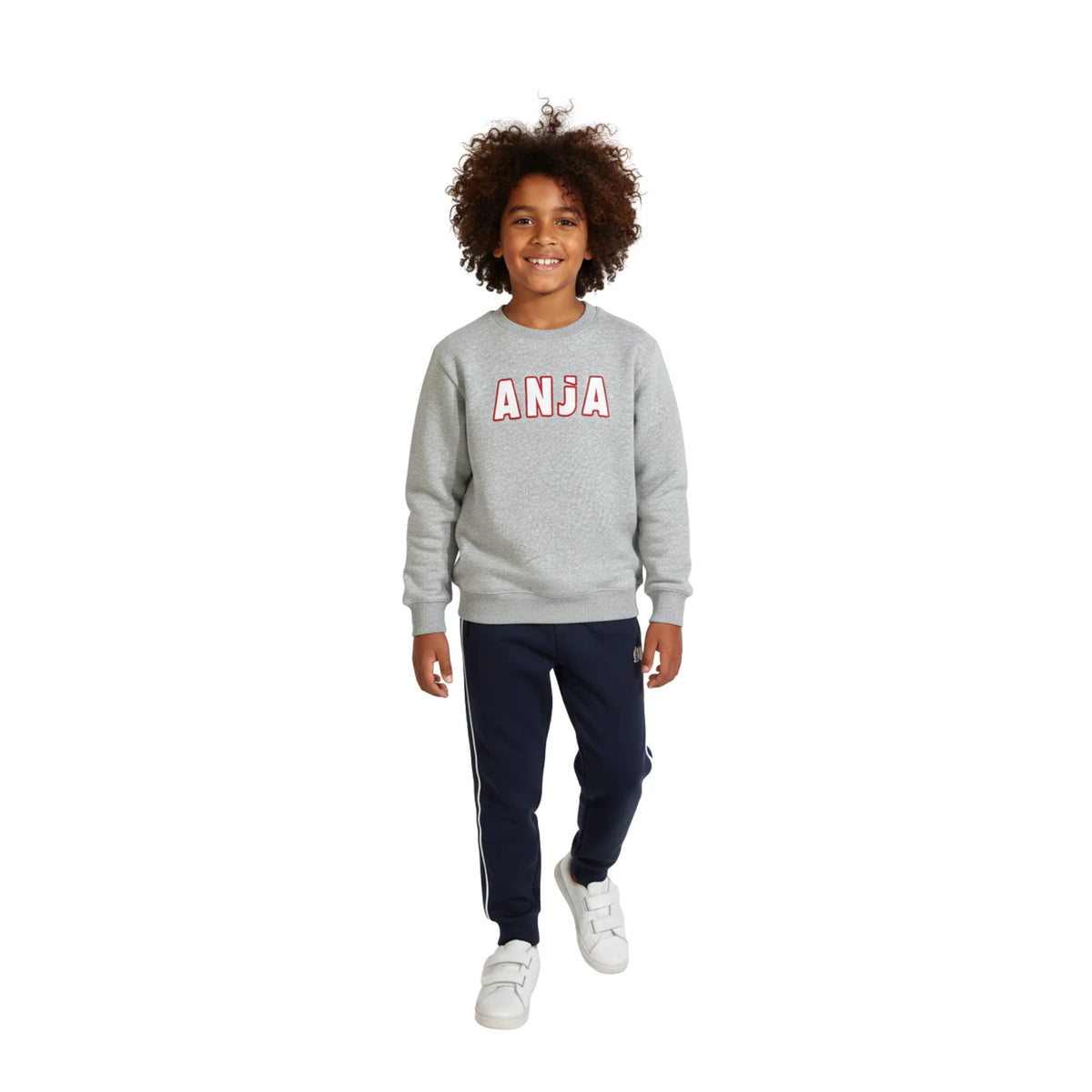 Boys Sweatshirt â€“ Anja Print Crewneck Pullover | ANJA Sportswear