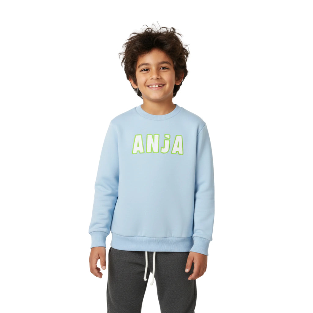 Boys Sweatshirt â€“ Anja Print Crewneck Pullover | ANJA Sportswear