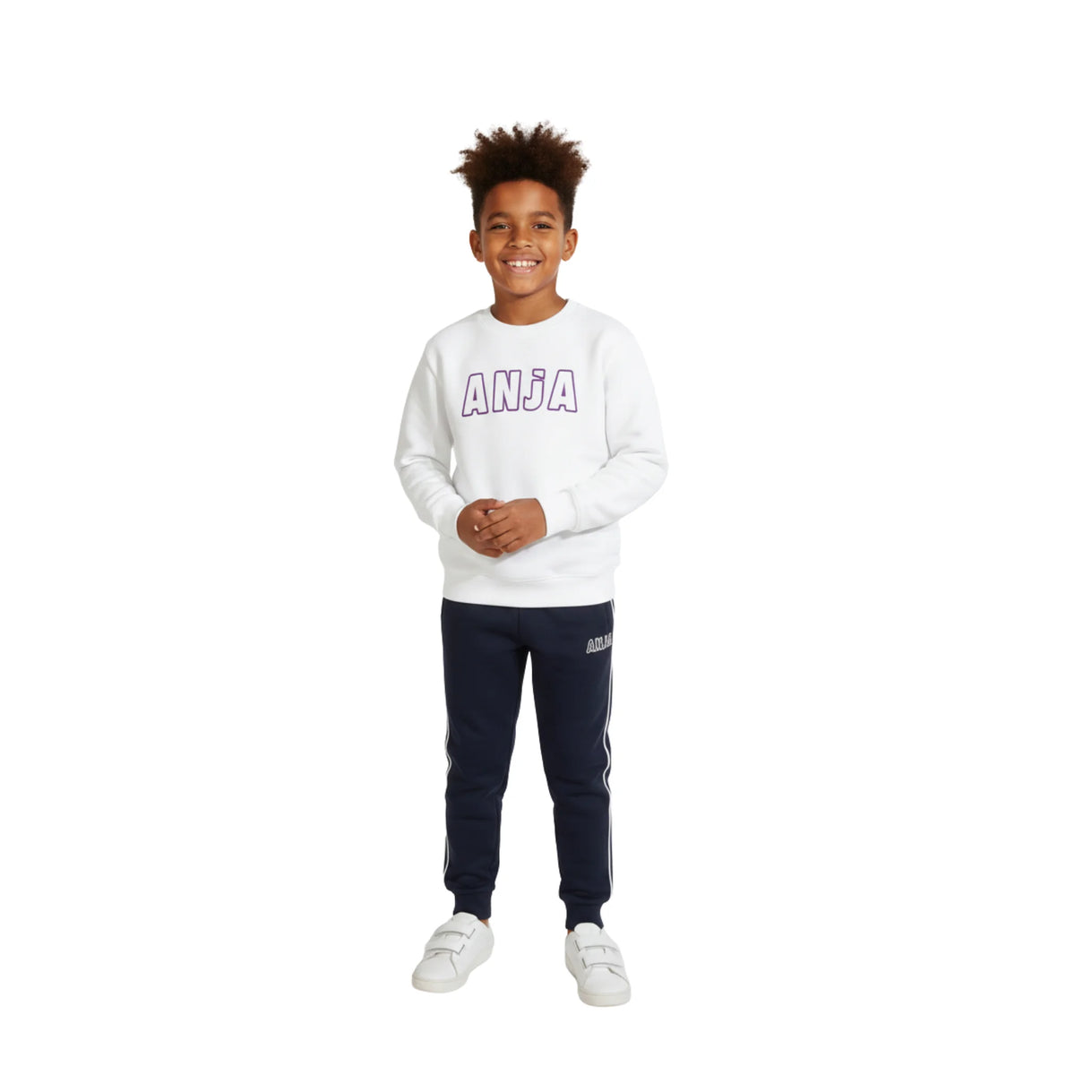 Boys Sweatshirt â€“ Anja Print Crewneck Pullover | ANJA Sportswear