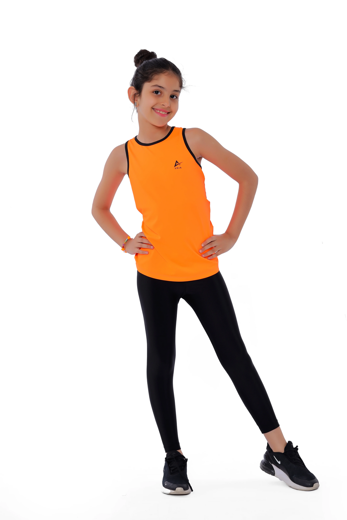 Girls High-Waist Leggings - Stretchy Workout Pants