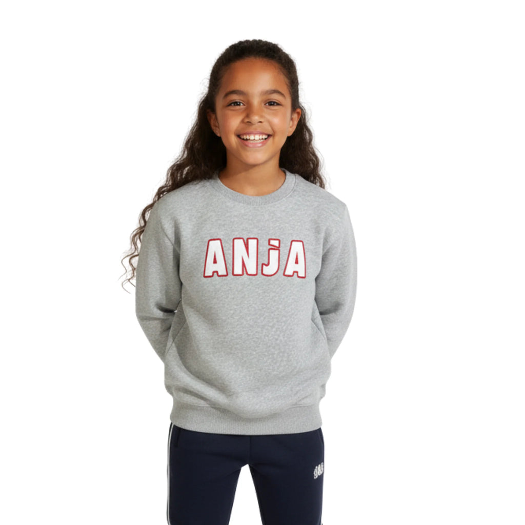 Girls Sweatshirt â€“ Anja Print Crewneck Pullover | ANJA Sportswear