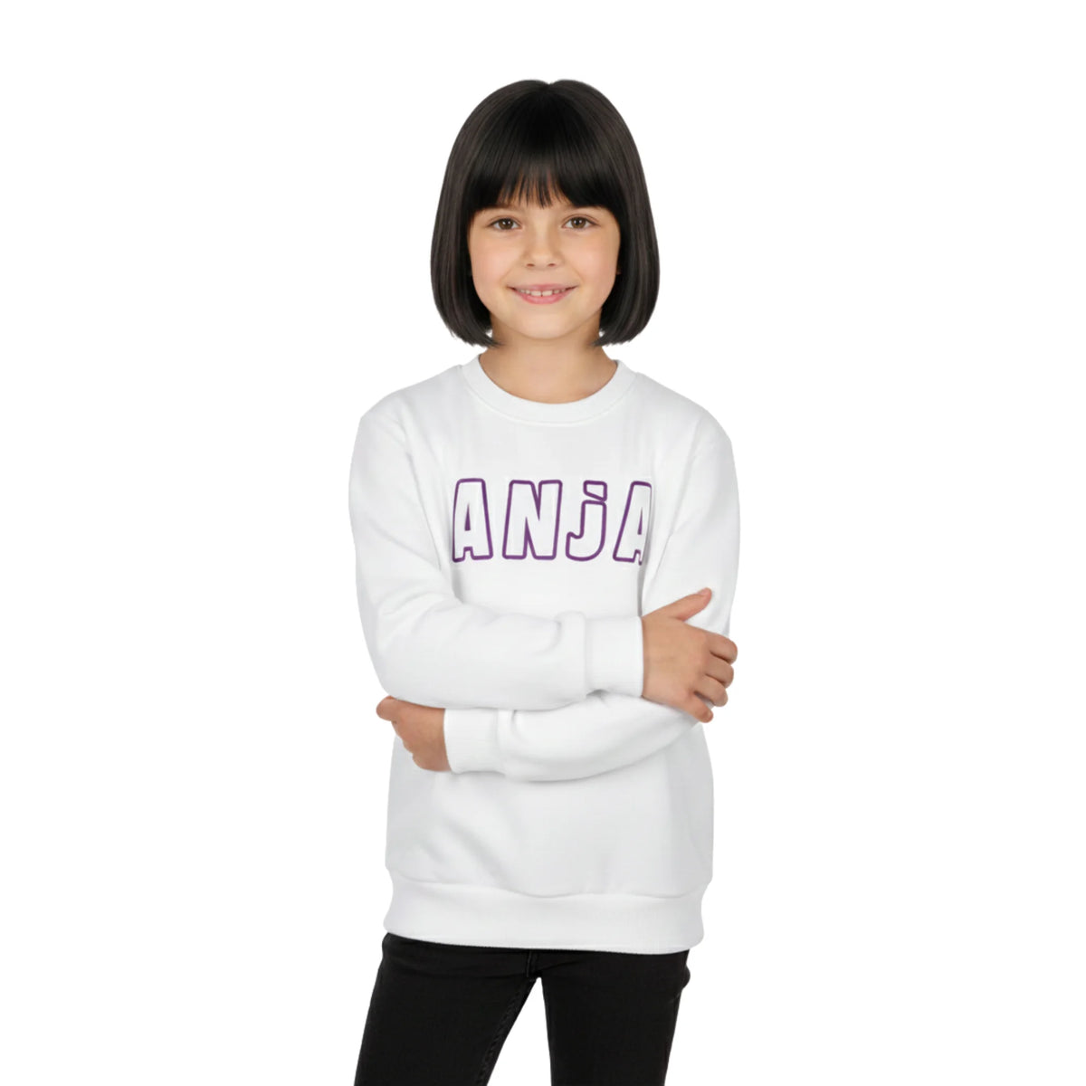 Girls Sweatshirt â€“ Anja Print Crewneck Pullover | ANJA Sportswear