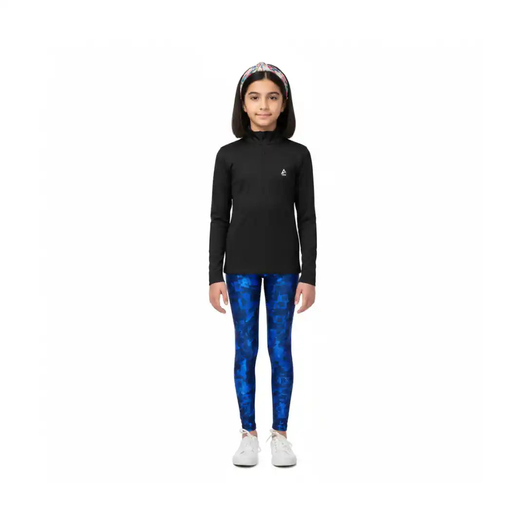 Black Blue Girls Sporty Set