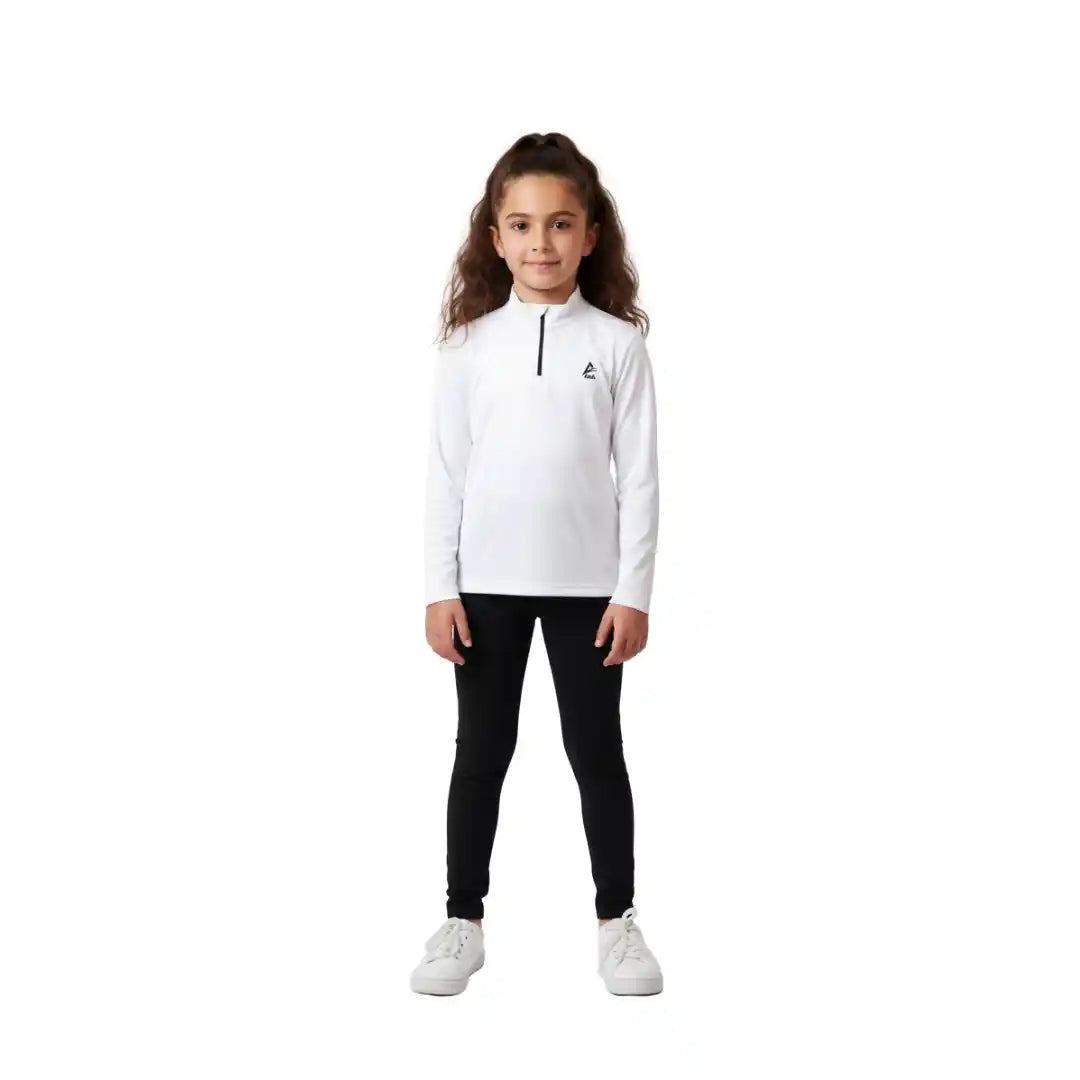 White Black Leggings Girls Sporty Set