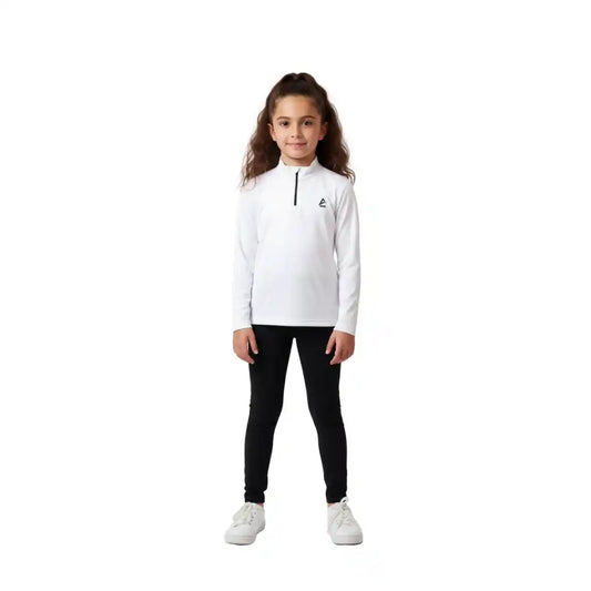 White Black Leggings Girls Sporty Set